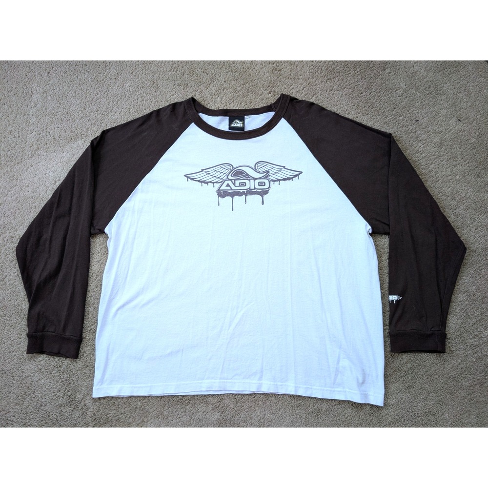 READ Vintage Y2K Adio Long Sleeve Shirt Mens XXL Skate Brown White